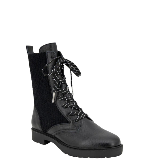 SPLENDID,Scout leather & wool lace up combat Boots 6M Black NWOT - Picture 7 of 13